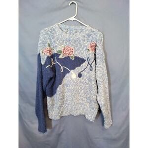 Blue two toned unbranded vintage sweater